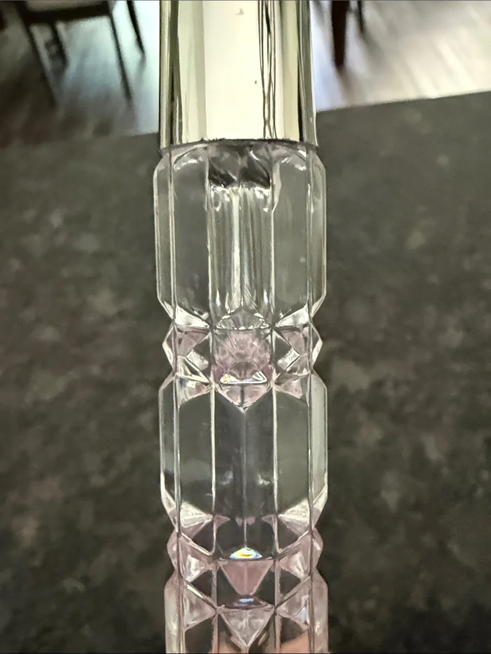 Vintage Clear Lucite Handle Stainless Steel Bread & Serving Knife Set